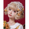 甘いロリータヘッドバンドレース弓リボンプリントロリータヘアアクセサリー